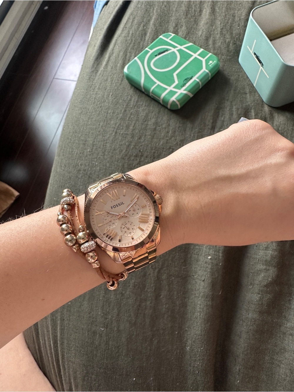 Fossil Rose Gold Stainless Steel Chronograph Watch